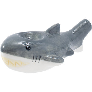 3.5in Shark Ceramic Pipe - Wacky Bowlz by Wacky Bowlz - Wholesale