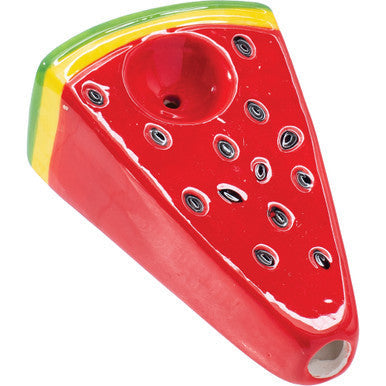 3.5in Watermelon Slice Ceramic Pipe - Wacky Bowlz by Wacky Bowlz - Wholesale
