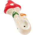 3.5in Tri Mushroom Ceramic Pipe - Wacky Bowlz by Wacky Bowlz - Wholesale