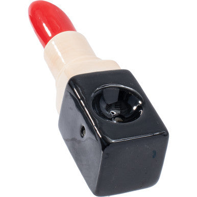 3.5in Lip Stick Ceramic Pipe - Wacky Bowlz by Wacky Bowlz - Wholesale