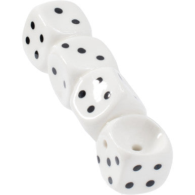 3.5in Stacked Dice  Ceramic Pipe - Wacky Bowlz by Wacky Bowlz - Wholesale