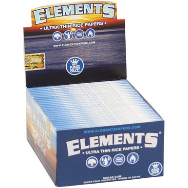 50 Ct. Elements Ultra Rice Papers King Size by Honeybee Herb Wholesale - Wholesale