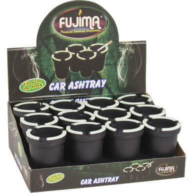 12ct. Glow In Dark Self Extinguishing Ashtray by Fujima - Wholesale