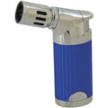Fujima 4-torch Flame Lighter Blue/ Chrome by Connection Store - Old HBH Wholesale - Wholesale
