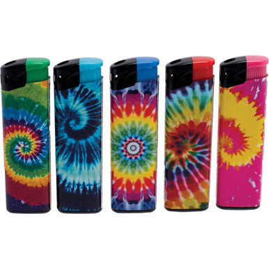 50Ct. Tie Dye EleCtronic Lighters by Winlite - Wholesale