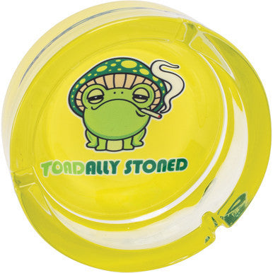 5.1in Medium Glass Ashtray - Toadally Stoned by Connection Store - Old HBH Wholesale - Wholesale