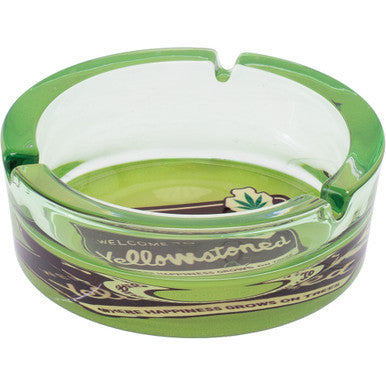 5.1in Medium Glass Ashtray - YellowStoned by Connection Store - Old HBH Wholesale - Wholesale