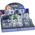 6ct. 4.5in Square Glass Ashtray - Skull Rebel by Connection Store - Old HBH Wholesale - Wholesale