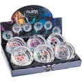 6ct. Round Shine Glass Ashtray - Sugar Skulls by Fujima - Wholesale