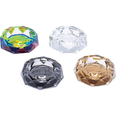 4ct Crystal Colorized Ashtray - 4in by Fujima - Wholesale
