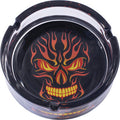 2pk. 6.25" Fire Skull Design Ashtray by Connection Store - Old HBH Wholesale - Wholesale