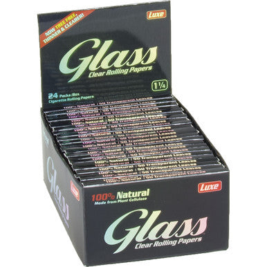 24 Ct. Glass Clear Paper 1.25" by Connection Store - Old HBH Wholesale - Wholesale