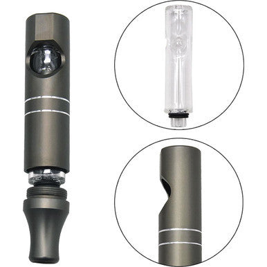 4.3in Aluminum Glass Pipe w/ Gift Box by Connection Store - Old HBH Wholesale - Wholesale