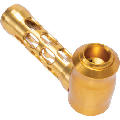 Gold Aluminium Glass Pipe w/ Gift Box by Connection Store - Old HBH Wholesale - Wholesale