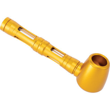 Gold Dual Window Aluminium Glass Pipe by Connection Store - Old HBH Wholesale - Wholesale