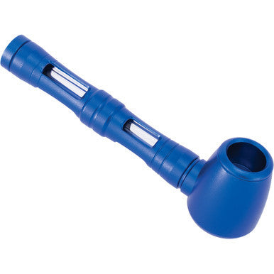 Blue Dual Window Aluminium Glass Pipe by Connection Store - Old HBH Wholesale - Wholesale