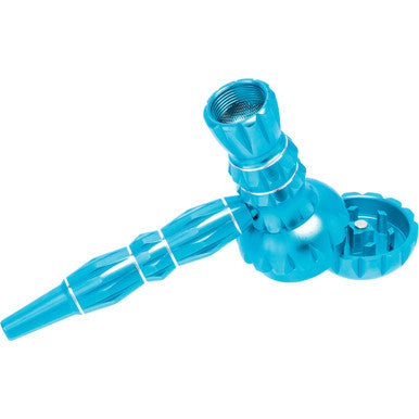 Blue Aluminium Pipe w/ Grinder by Green Flower - Wholesale