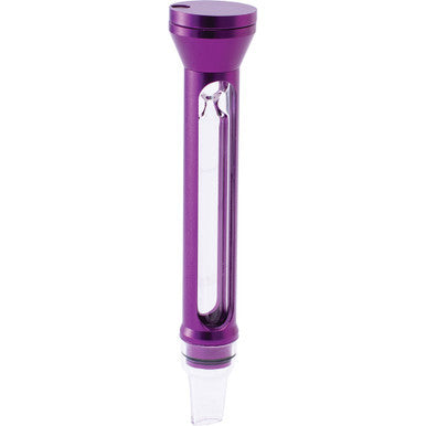 Purple Aluminium Chillium Glass Pipe by Green Flower - Wholesale