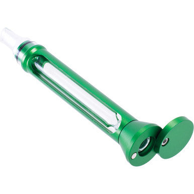 Green Aluminium Glass Chillium Pipe by Green Flower - Wholesale