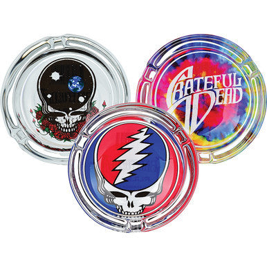 6ct Grateful Dead x Pulsar Licensed Glass Ashtrays - 3.5" / by Grateful Dead - Wholesale