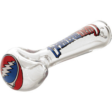 4.5in Steal Your Face Spoon Hand Pipe W/Ash Catcher Mouthpie by Grateful Dead - Wholesale