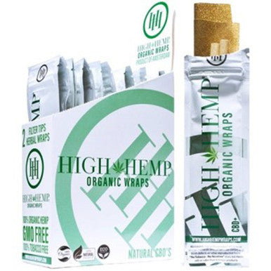 25 Ct. Organic High Hemp Wraps 2pc To Pk. by High Hemp - Wholesale