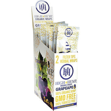 25 Ct. Grapeape High Hemp Wraps 2pc To Pk. by Connection Store - Old HBH Wholesale - Wholesale