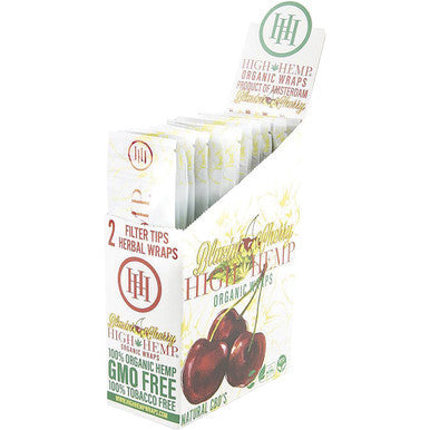 25 Ct. Blazin Cherry High Hemp Wraps 2pc To Pk. by High Hemp - Wholesale