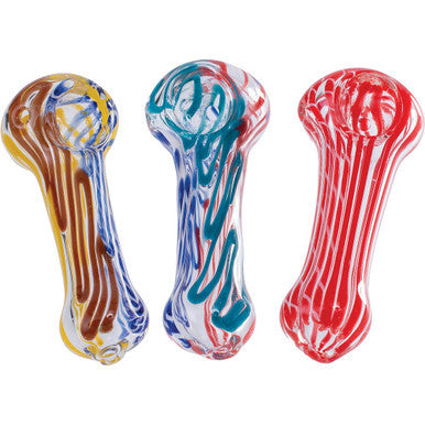 12ct. 3" Asst Color Hand Blown Glass  Pipes by Green Flower - Wholesale
