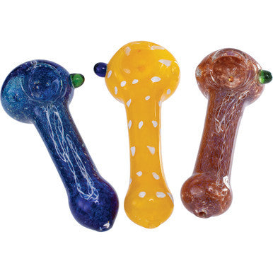 12ct. 4" Asst  Color Hand Blown Glass Pipes by Glass - Wholesale