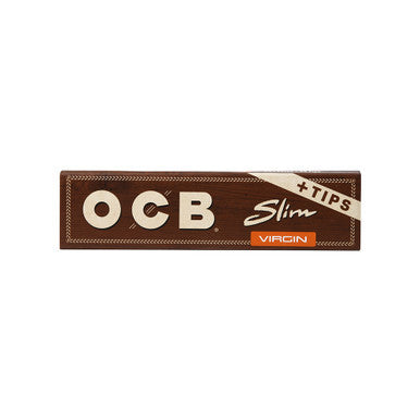 24 Ct. Ocb Virgin Unbleached W/ Tips King Slim by OCB - Wholesale