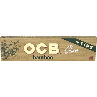 24 Ct. Ocb Bamboo King Size Slim with Tips by OCB - Wholesale