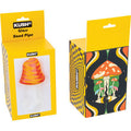 4" Mushroom Wig Wag Hand Pipe - Yellow Orange by KushRX - Wholesale