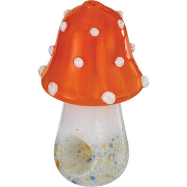4" Polka Dot Mushroom Hand Pipe - Orange by Connection Store - Old HBH Wholesale - Wholesale