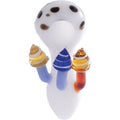 4" 3 Color Mushroom Hand Pipe - White by Connection Store - Old HBH Wholesale - Wholesale