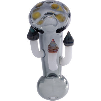 4" 3 Mushroom Hand Pipe - Smokey Grey by Connection Store - Old HBH Wholesale - Wholesale