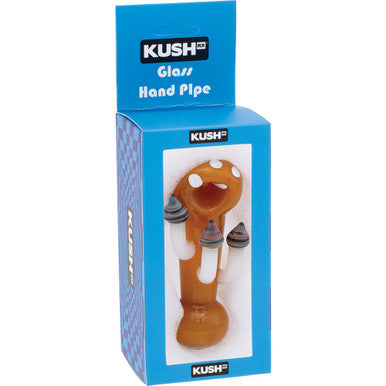 4" 3 Mushroom Hand Pipe - Yellow by Connection Store - Old HBH Wholesale - Wholesale