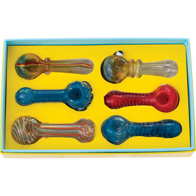 6ct. 4.5" Glass Hand Pipe by KushRX - Wholesale