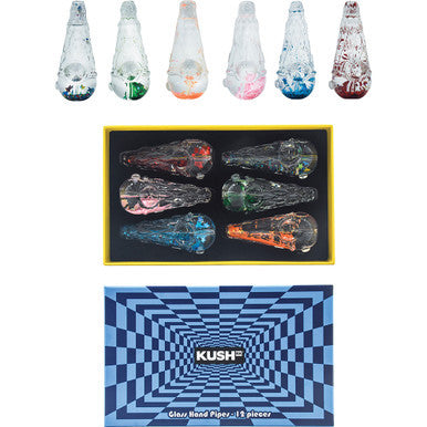 6ct. Glycerin Glass Hand Pipe by Connection Store - Old HBH Wholesale - Wholesale