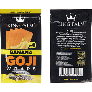 15 Ct. King Palm Goji Berry Wrap - Banana - 4pk by King Palm - Wholesale