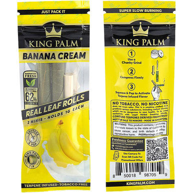 20 Ct. 2pk. King Palm Mini Size - Banana Cream by King Palm - Wholesale
