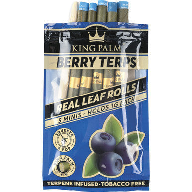 15 Ct. 5pk. King Palm Mini Rolls - Berry Terps by King Palm - Wholesale