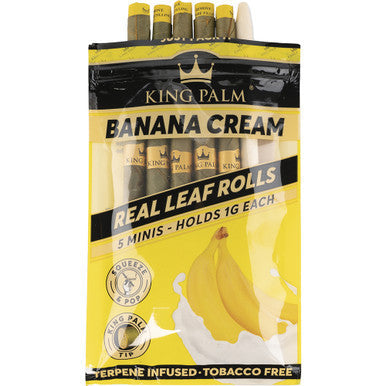 15 Ct. 5pk. King Palm Mini Rolls - Banana Cream by King Palm - Wholesale