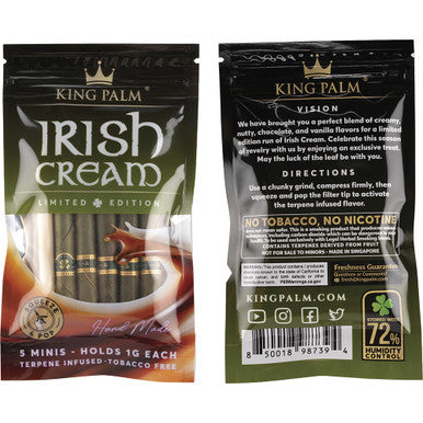 15 Ct. 5pk. King Palm Mini Rolls - Irish Cream by King Palm - Wholesale