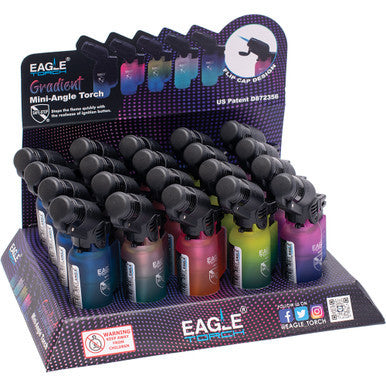 20Ct Mini Angle Flip Top Cap Sky Torch by Connection Store - Old HBH Wholesale - Wholesale