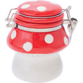 5.5In Mushroom Ceramic Jar With Clasp by Connection Store - Old HBH Wholesale - Wholesale