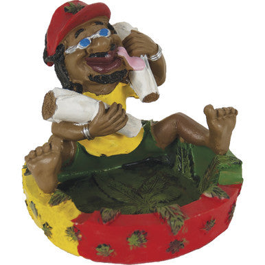Jamaican Poly Resin Mixed Colour Ashtray by Connection Store - Old HBH Wholesale - Wholesale