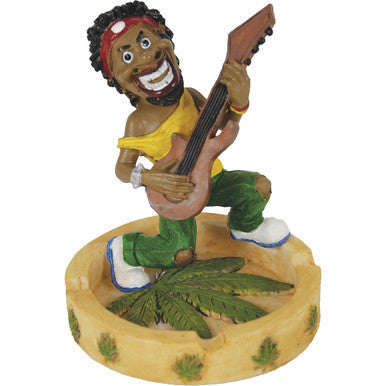 Jamaican Poly Resin Musician Ashtray With Guitar by Connection Store - Old HBH Wholesale - Wholesale