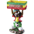 17" Large Jamaican Man Ashtray with 'Heavy Stuff' design and reggae figurine by Connection Store - Old HBH Wholesale - Wholesale