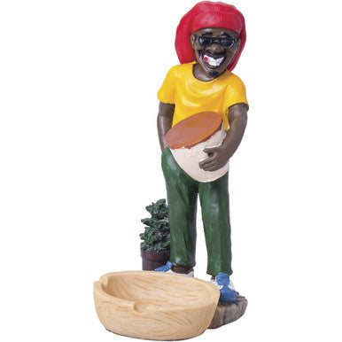 Medium Size Jamaican Man Ashtray 9.75" by Connection Store - Old HBH Wholesale - Wholesale